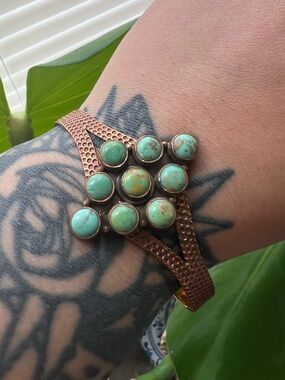Copper Turquoise Cuff